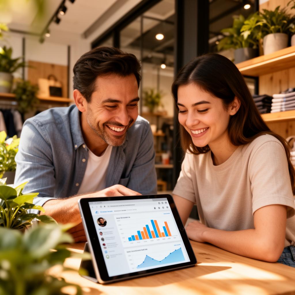 Brand owner and content creator collaborating